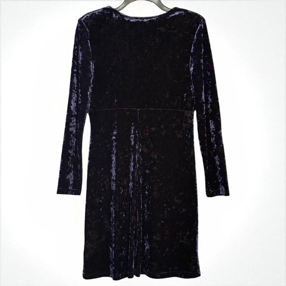 Vintage Byer Studio Blue Velvet Dress Sz 8 Whimsigoth Shimmering A-Line Elegant - Picture 8 of 9